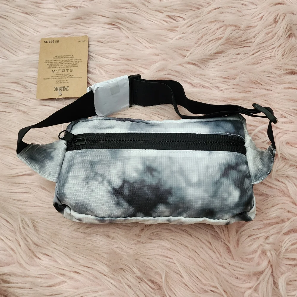 Victoria's Secret PINK tie dye packable drawstring backpack fanny pack